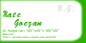 mate goczan business card